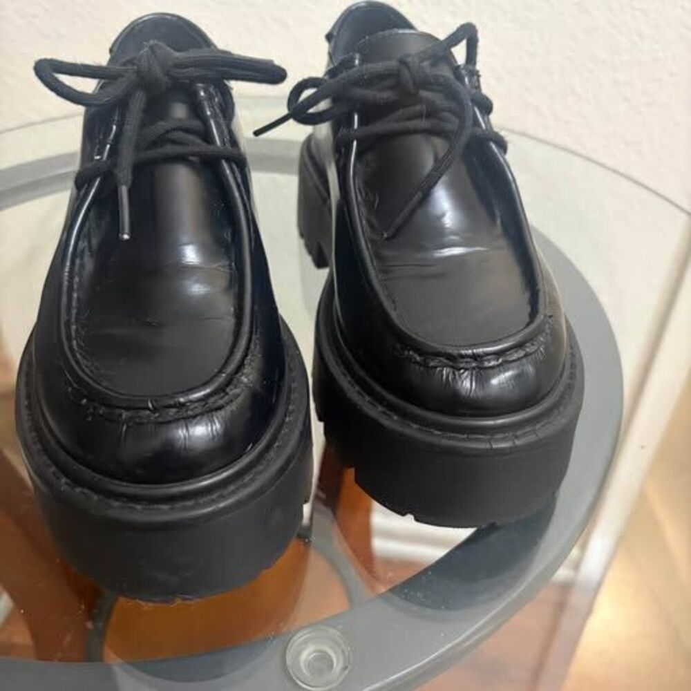 Steve Madden Mona Black Platform Loafers